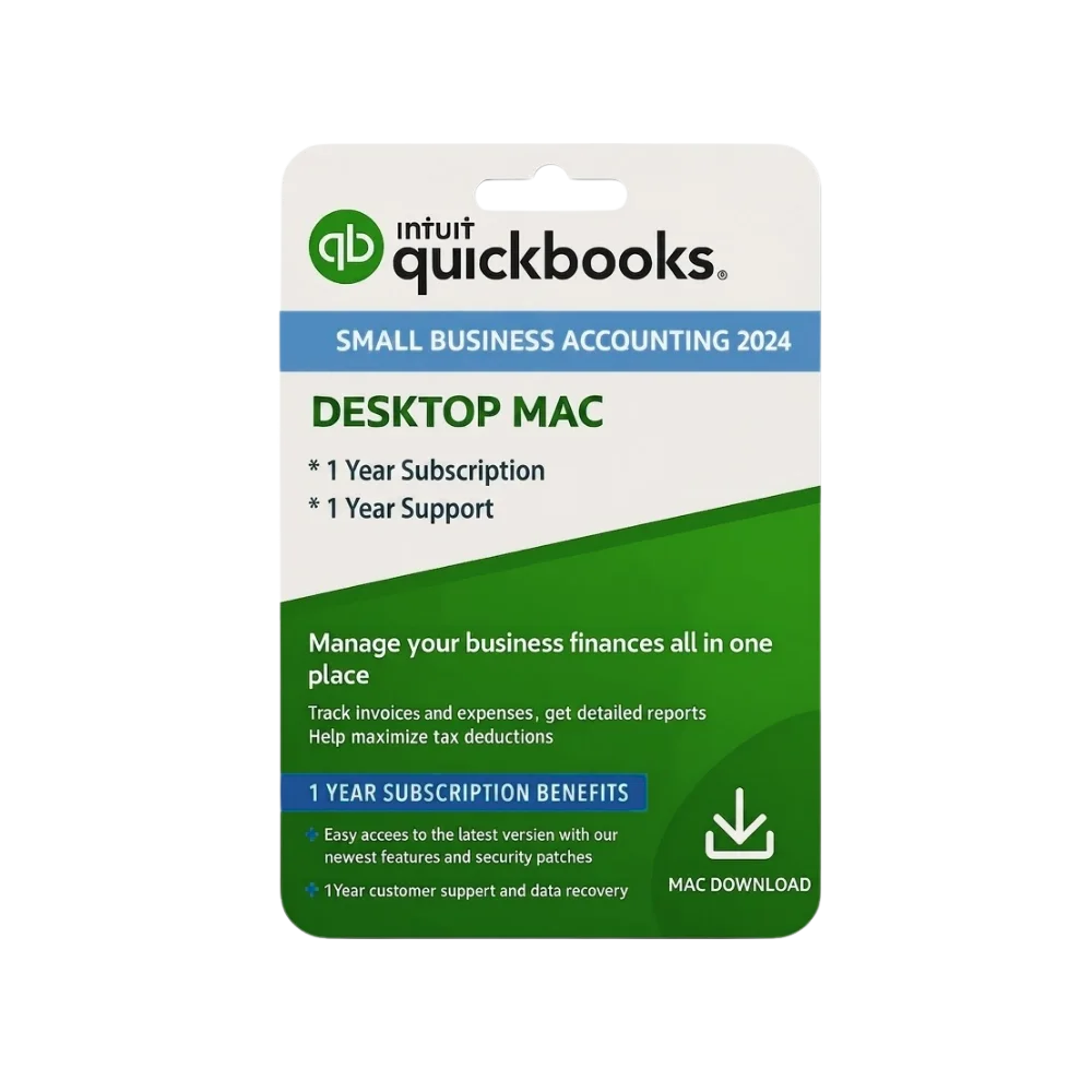 Intuit QuickBooks Desktop Mac 2024 | 1 User | 12-Month Licence Key | Digital Delivery