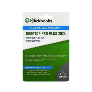 Intuit QuickBooks Desktop Pro Plus 2024 Accounting Software | 1 User | 12-Month Subscription
