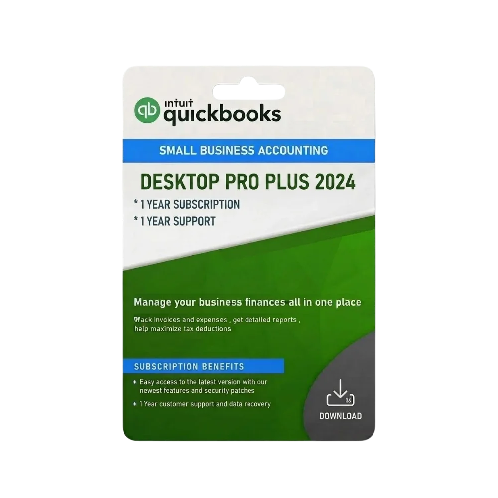 Intuit QuickBooks Desktop Pro Plus 2024 Accounting Software | 1 User | 12-Month Subscription